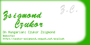 zsigmond czukor business card